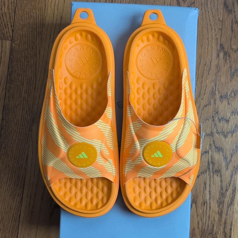 NIB Stella McCartney Adidas Collaboration Slide Sandals Slip On Shoes Size 9